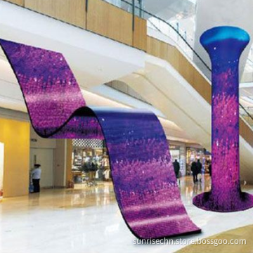 Full Color P4 LED Module: Innovative Curved and Soft Film Display Solution for Building Advertising
